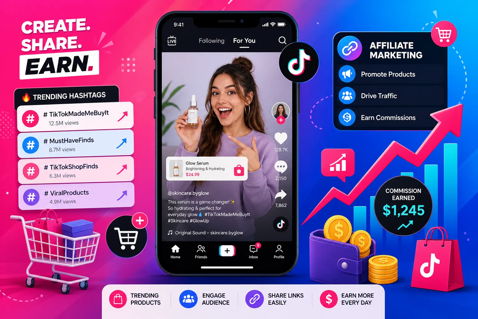Hashtag TikTok Affiliate Hiệu Quả: Bí Quyết Tăng View & Đơn Hàng