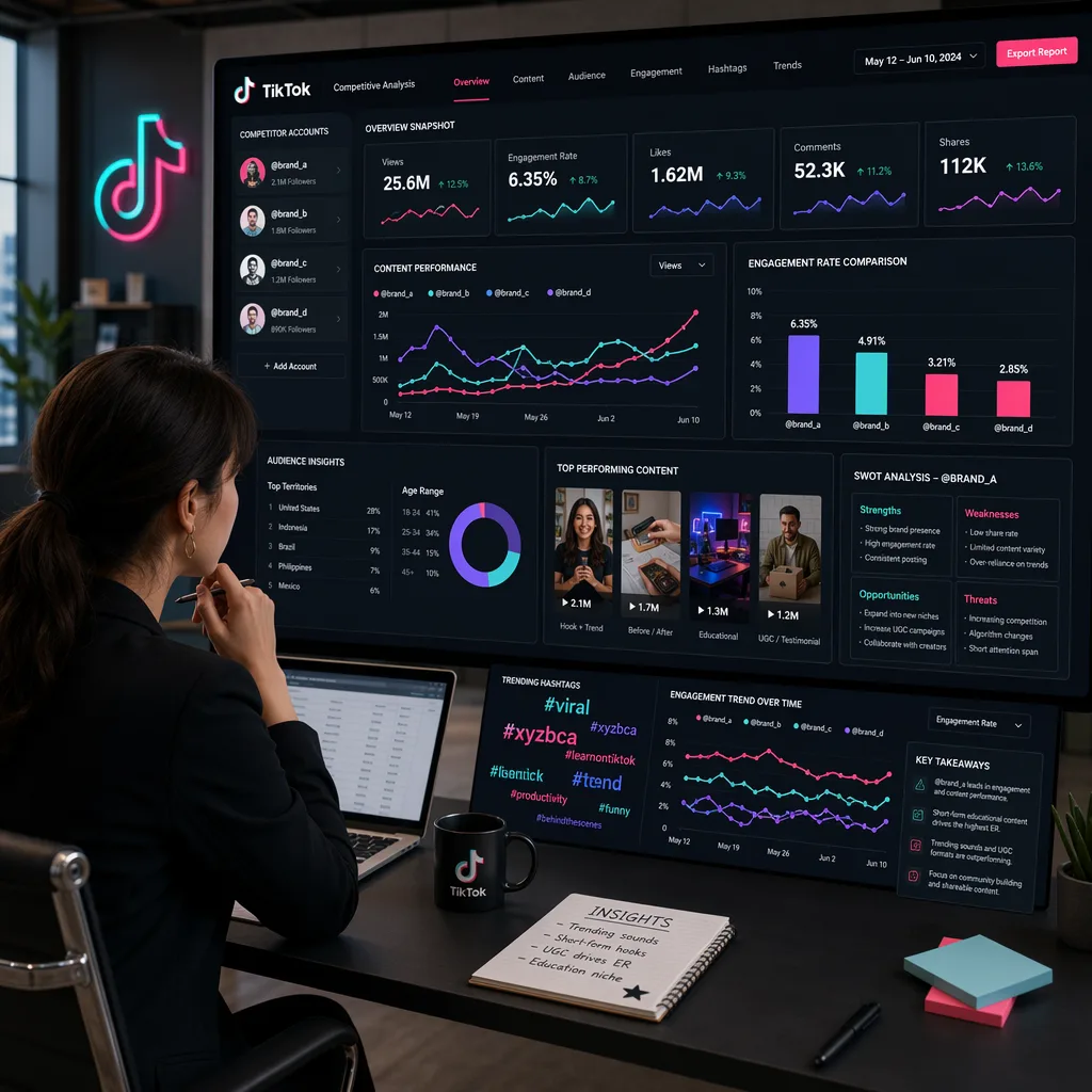 Phân tích đối thủ cạnh tranh TikTok: Quy trình, KPI và công cụ