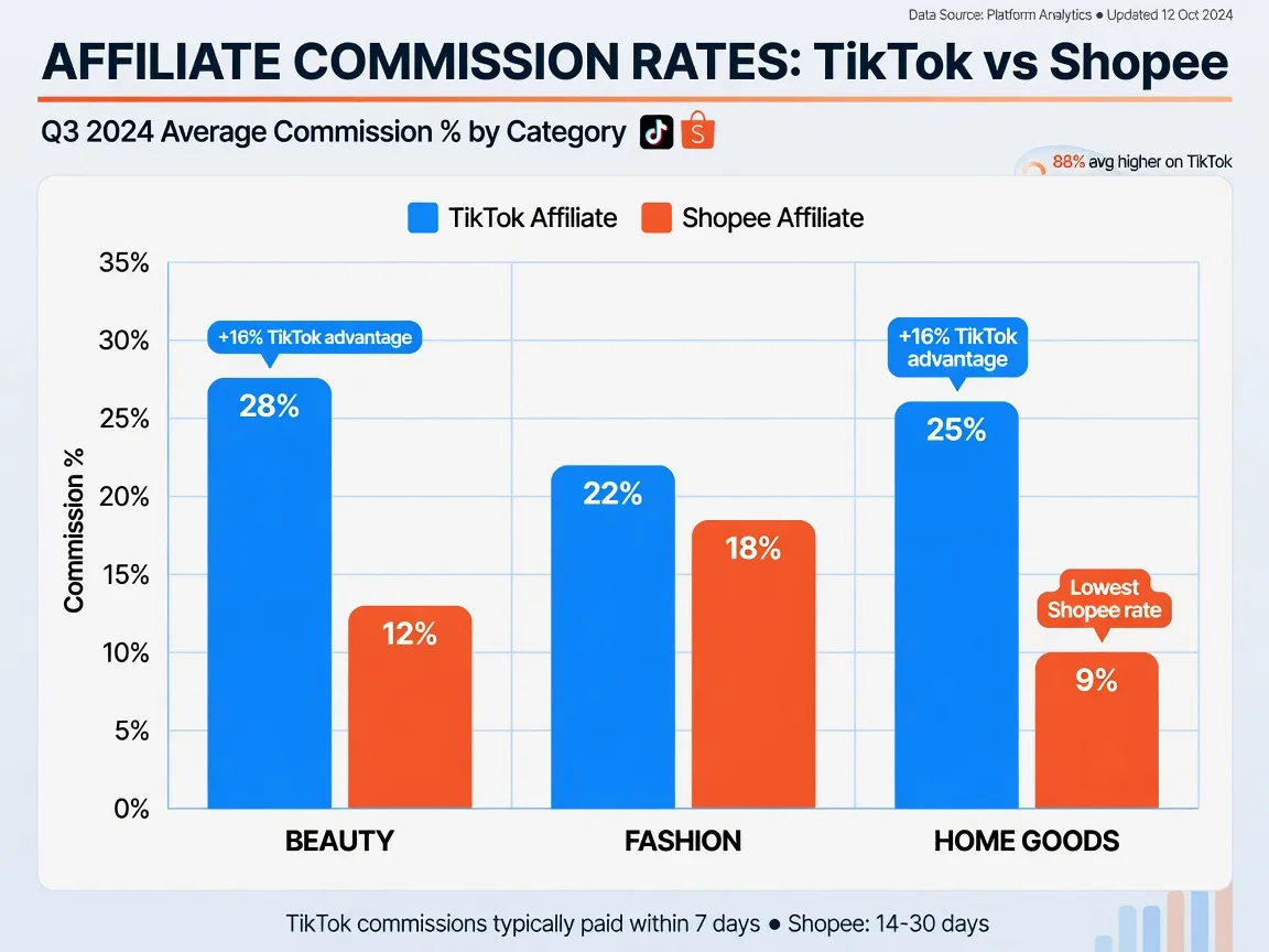 So sánh tỷ lệ hoa hồng: TikTok Affiliate hay Shopee Affiliate trả cao hơn?