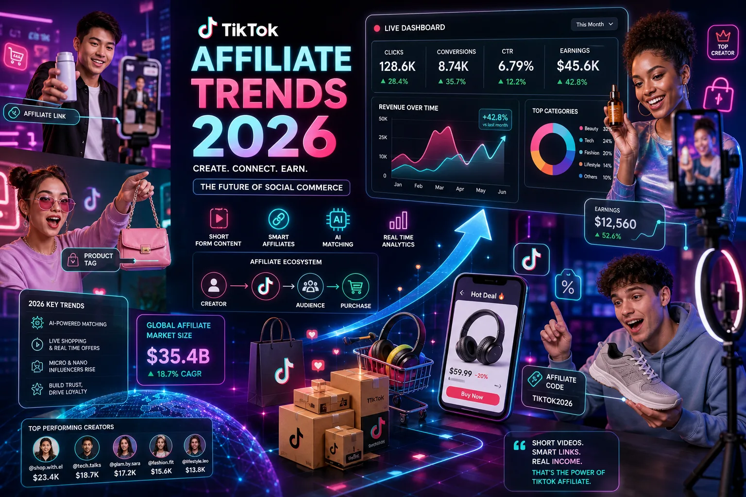 Xu hướng TikTok Affiliate 2026: Cơ hội, chiến lược và cách bắt đầu