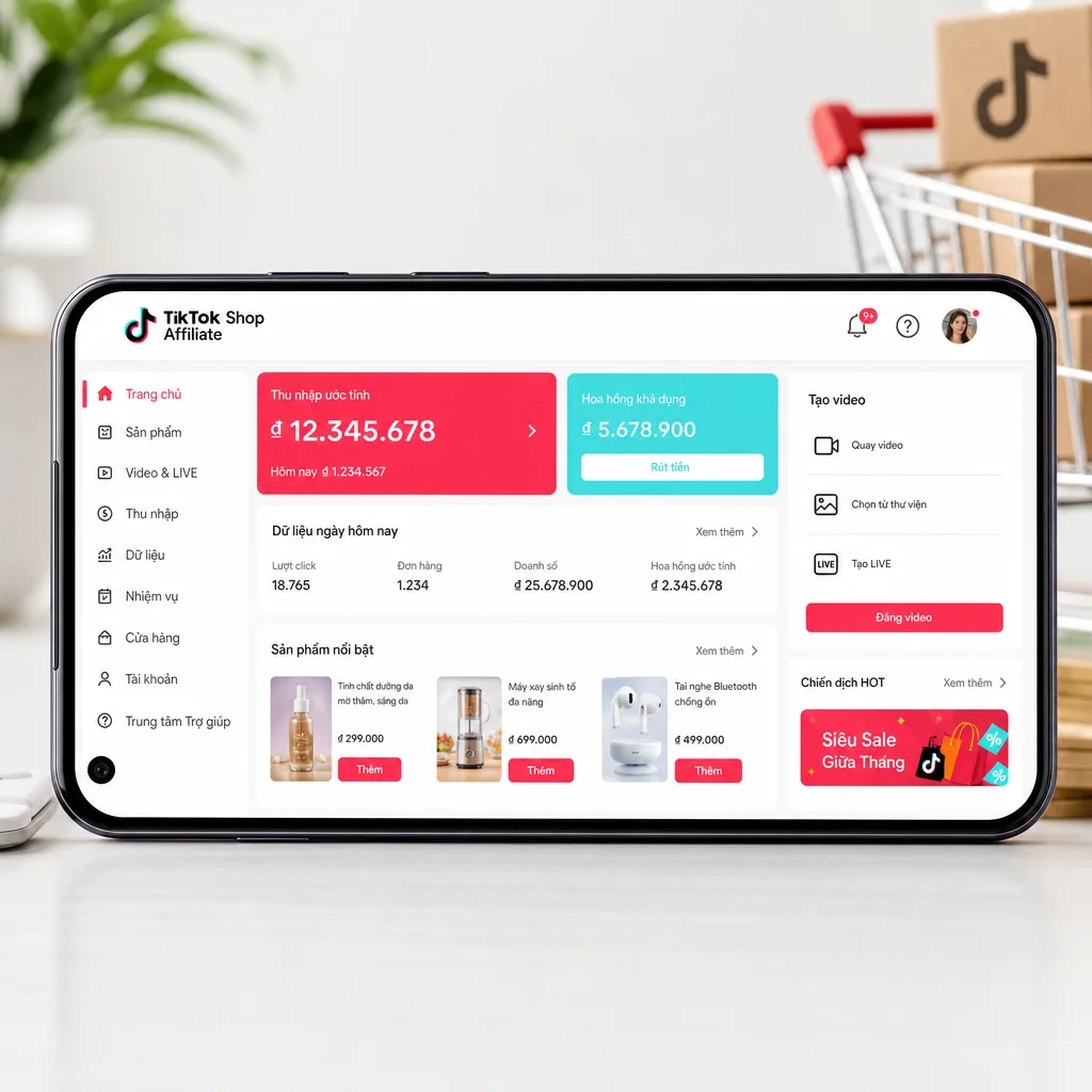 Cách làm Affiliate TikTok trên điện thoại Android từ A-Z