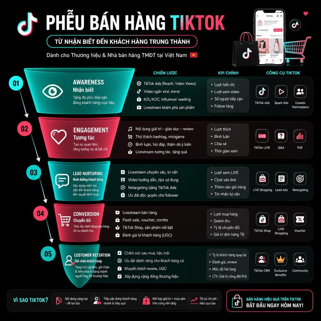 Cách xây dựng funnel bán hàng từ TikTok hiệu quả