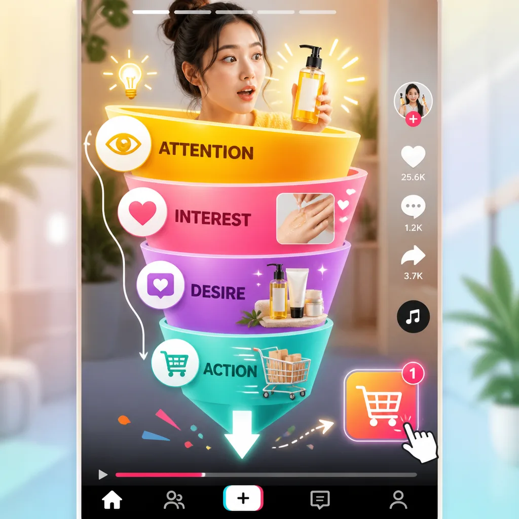 Công thức AIDA là gì và vì sao phù hợp với video TikTok affiliate?