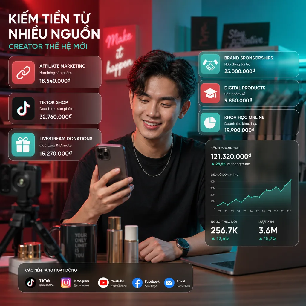 Đa dạng hóa nguồn thu từ TikTok: 10 cách kiếm tiền bền vững