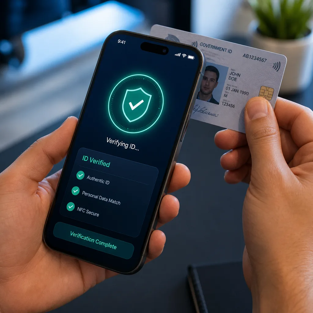 Quy trình đăng ký và xác minh danh tính: quét CCCD, NFC và kiểm tra điều kiện