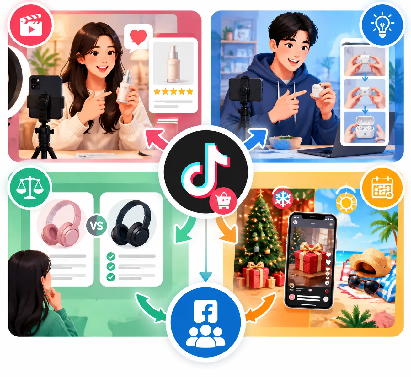 Các hình thức làm TikTok Affiliate và vai trò của group Facebook