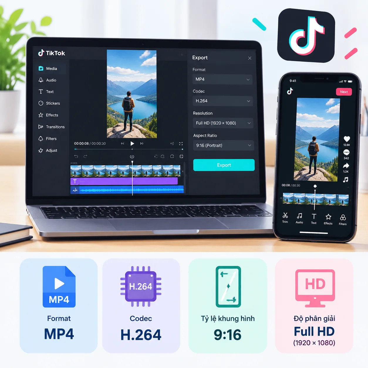 Đảm bảo video tải lên đúng định dạng và chất lượng