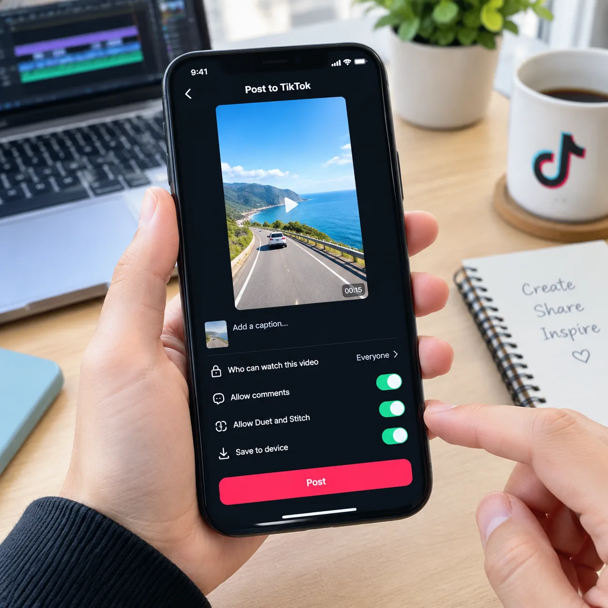 Hướng dẫn cách đăng video lên TikTok nhanh, không mờ