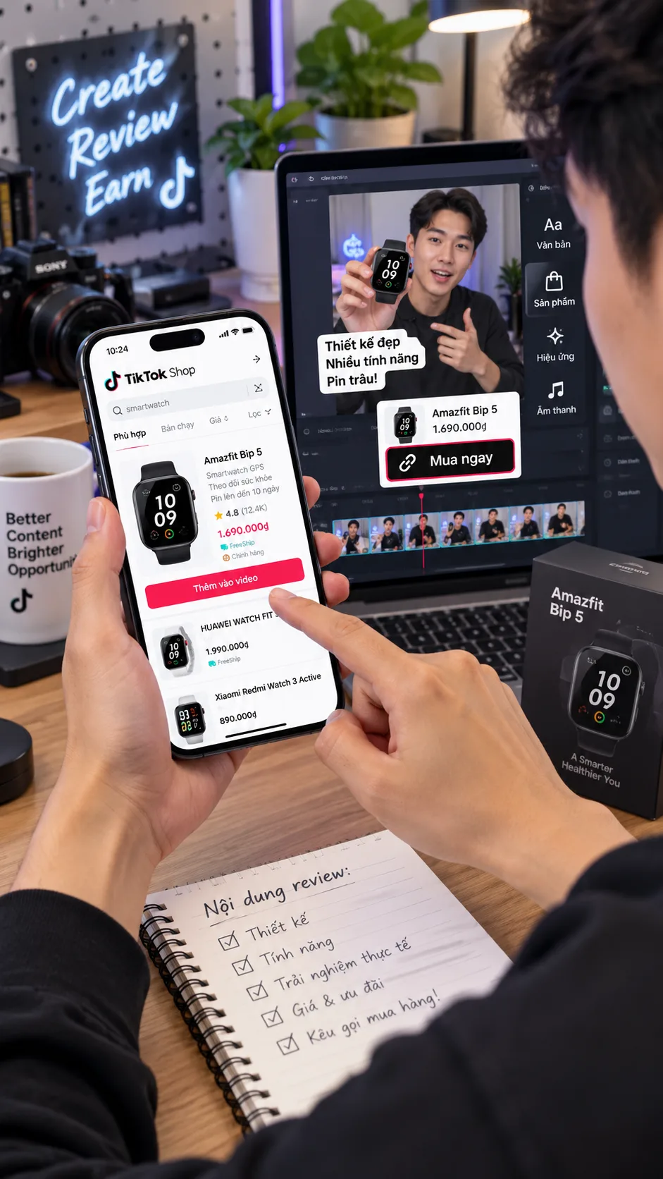 Cách đăng ký Affiliate TikTok, thêm sản phẩm công nghệ và gắn link vào video